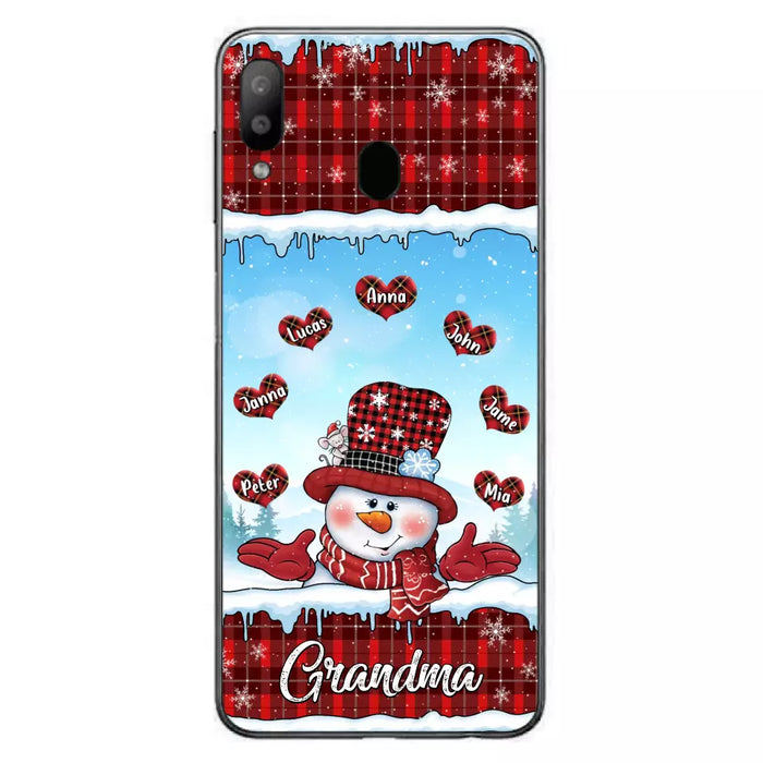 Custom Personalized Grandma Children Phone Case - Christmas Gift For Grandma/ Mom - Upto 7 Kids - Case For iPhone/ Samsung