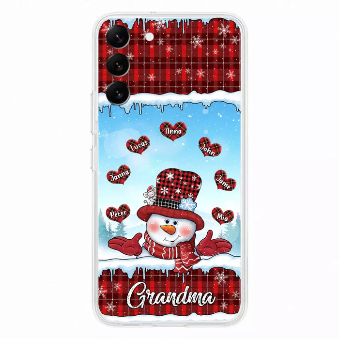 Custom Personalized Grandma Children Phone Case - Christmas Gift For Grandma/ Mom - Upto 7 Kids - Case For iPhone/ Samsung