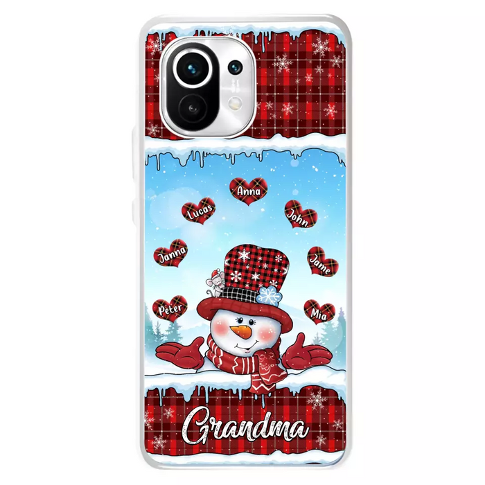 Custom Personalized Grandma Children Phone Case - Christmas Gift For Grandma/ Mom - Upto 7 Kids - Case For Xiaomi/ Oppo/ Huawei