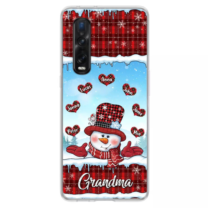 Custom Personalized Grandma Children Phone Case - Christmas Gift For Grandma/ Mom - Upto 7 Kids - Case For Xiaomi/ Oppo/ Huawei