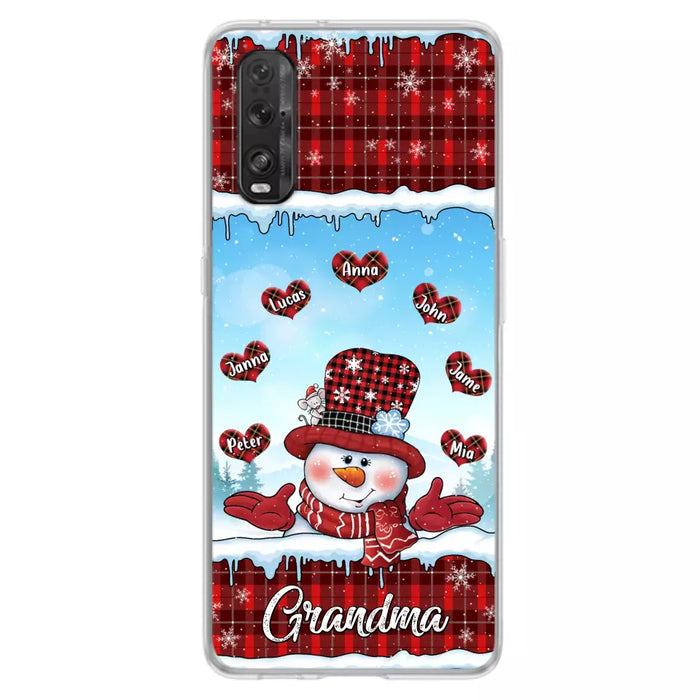 Custom Personalized Grandma Children Phone Case - Christmas Gift For Grandma/ Mom - Upto 7 Kids - Case For Xiaomi/ Oppo/ Huawei