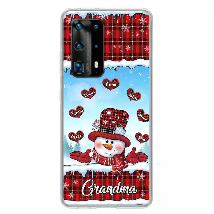 Custom Personalized Grandma Children Phone Case - Christmas Gift For Grandma/ Mom - Upto 7 Kids - Case For Xiaomi/ Oppo/ Huawei