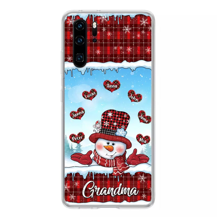 Custom Personalized Grandma Children Phone Case - Christmas Gift For Grandma/ Mom - Upto 7 Kids - Case For Xiaomi/ Oppo/ Huawei