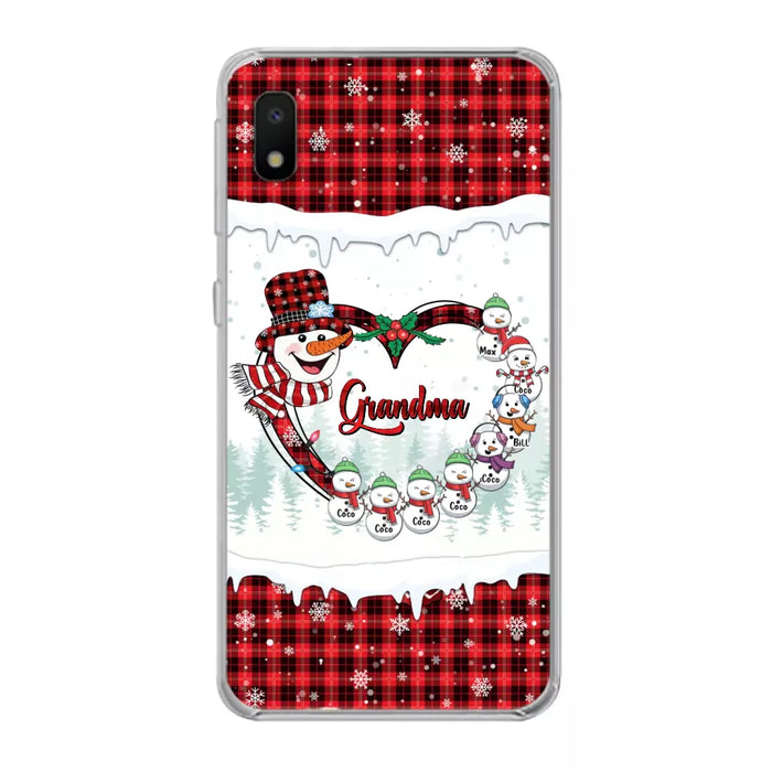 Custom Personalized Christmas Grandma Children Phone Case - Gift For Grandma/ Mom - Upto 8 Kids - Case For iPhone/ Samsung