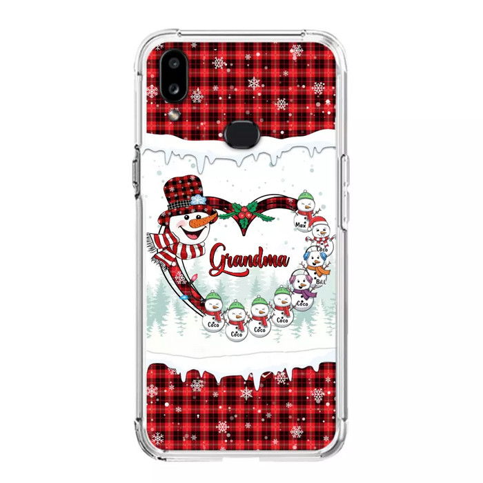 Custom Personalized Christmas Grandma Children Phone Case - Gift For Grandma/ Mom - Upto 8 Kids - Case For iPhone/ Samsung