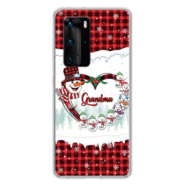 Custom Personalized Christmas Grandma Children Phone Case - Gift For Grandma/ Mom - Upto 8 Kids - Case For Xiaomi/ Oppo/ Huawei