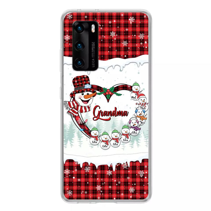 Custom Personalized Christmas Grandma Children Phone Case - Gift For Grandma/ Mom - Upto 8 Kids - Case For Xiaomi/ Oppo/ Huawei