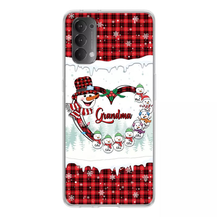 Custom Personalized Christmas Grandma Children Phone Case - Gift For Grandma/ Mom - Upto 8 Kids - Case For Xiaomi/ Oppo/ Huawei