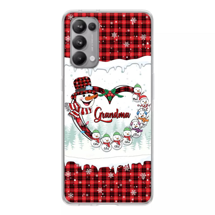 Custom Personalized Christmas Grandma Children Phone Case - Gift For Grandma/ Mom - Upto 8 Kids - Case For Xiaomi/ Oppo/ Huawei