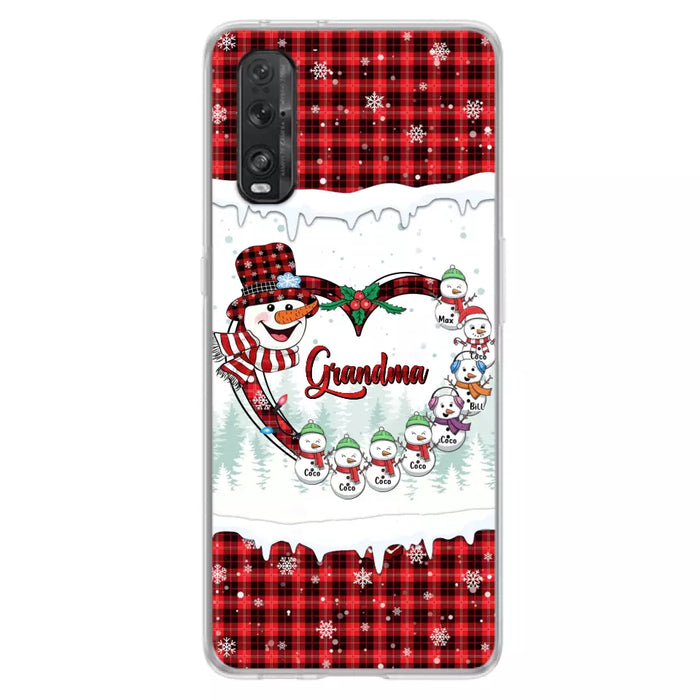 Custom Personalized Christmas Grandma Children Phone Case - Gift For Grandma/ Mom - Upto 8 Kids - Case For Xiaomi/ Oppo/ Huawei