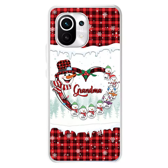 Custom Personalized Christmas Grandma Children Phone Case - Gift For Grandma/ Mom - Upto 8 Kids - Case For Xiaomi/ Oppo/ Huawei