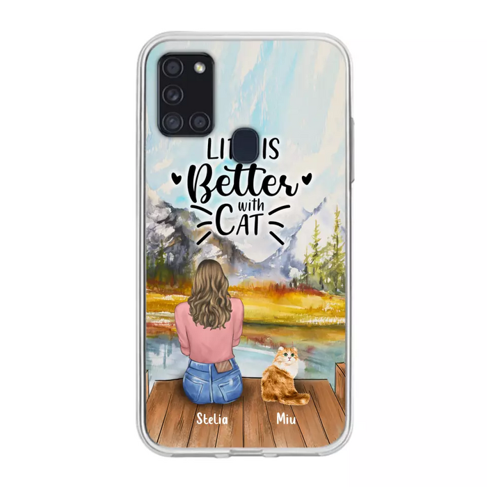 Custom Personalized Cat Mom Phone Case - Gifts For Cat Lovers With Upto 4 Cats - You Had Me At Meow - Case For iPhone, Samsung And Xiaomi