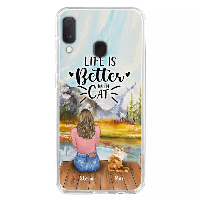 Custom Personalized Cat Mom Phone Case - Gifts For Cat Lovers With Upto 4 Cats - You Had Me At Meow - Case For iPhone, Samsung And Xiaomi