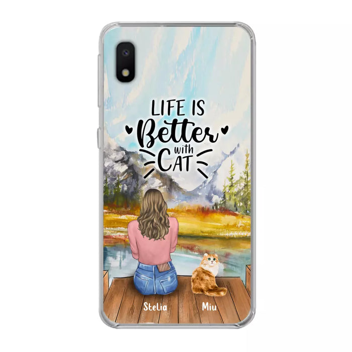 Custom Personalized Cat Mom Phone Case - Gifts For Cat Lovers With Upto 4 Cats - You Had Me At Meow - Case For iPhone, Samsung And Xiaomi