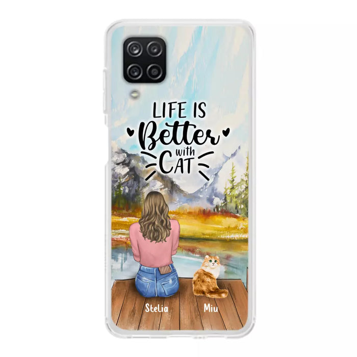 Custom Personalized Cat Mom Phone Case - Gifts For Cat Lovers With Upto 4 Cats - You Had Me At Meow - Case For iPhone, Samsung And Xiaomi