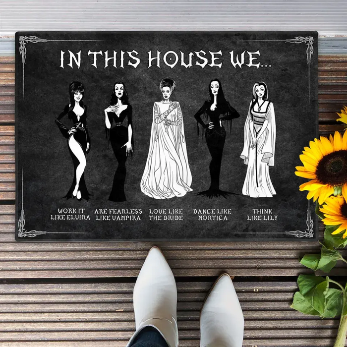 Custom Personalized Horizontal Poster Gift Idea For Halloween - In This House We Love Like The Bride