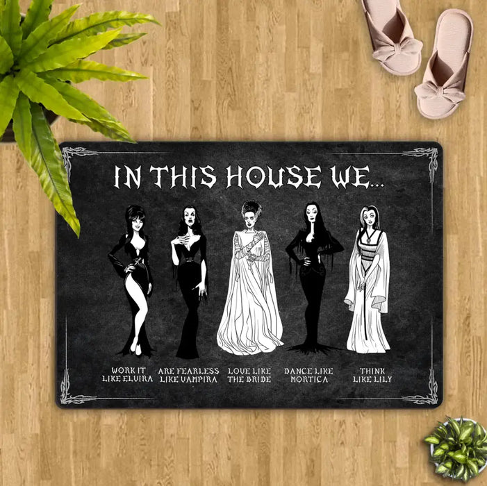 Custom Personalized Horizontal Poster Gift Idea For Halloween - In This House We Love Like The Bride