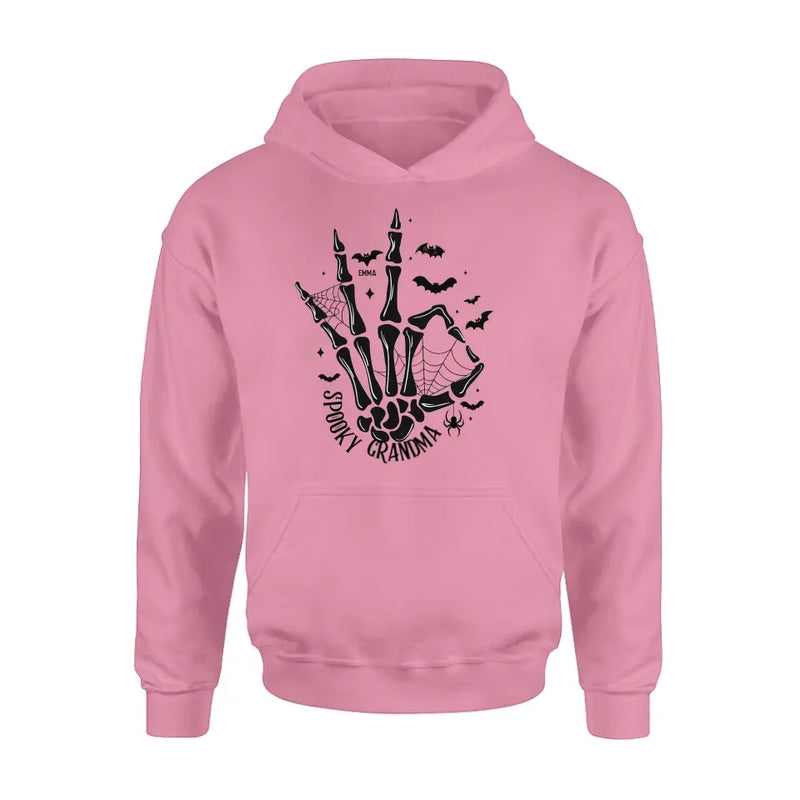 Personalized Spooky Skeleton T-shirt/Long Sleeve/Sweatshirt/Hoodie - Holliday Gift Idea For Grandma/Mother - Up to 10 Kids