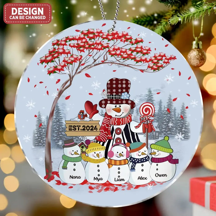 Custom Personalized Grandma Acrylic Ornament - Upto 6 Kids - Christmas Gift Idea For Grandma