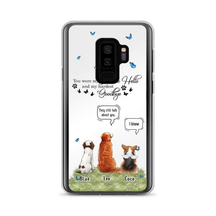 Custom Personalized Pet Phone Case - Memorial Gift Idea For Dog/ Cat Lover - You Were My Favorite Hello - Case For iPhone/Samsung