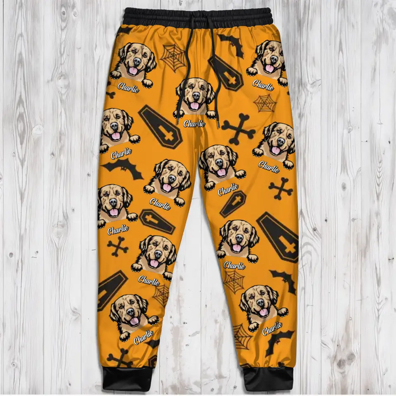 Personalized Halloween AOP Unisex Sweatpants - Gift Idea For Halloween/Dog Owner