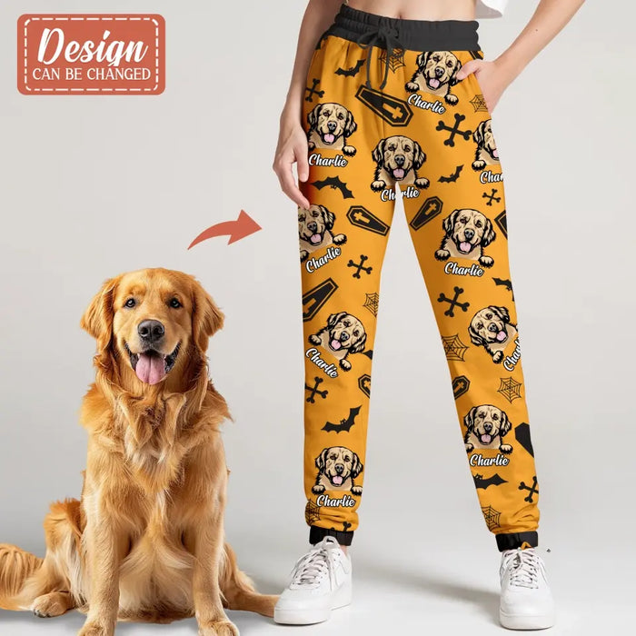 Custom Personalized Halloween AOP Unisex Sweatpants - Gift Idea For Halloween/ Dog Owner