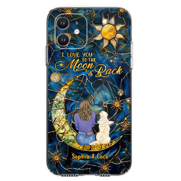 Custom Personalized Memorial Pet Phone Case - Memorial Gift Idea For Pet Lover - Case For iPhone/ Samsung - I Love You To The Moon & Back