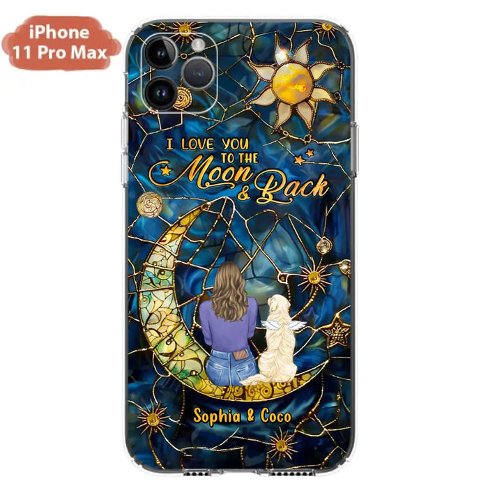 Custom Personalized Memorial Pet Phone Case - Memorial Gift Idea For Pet Lover - Case For iPhone/ Samsung - I Love You To The Moon & Back