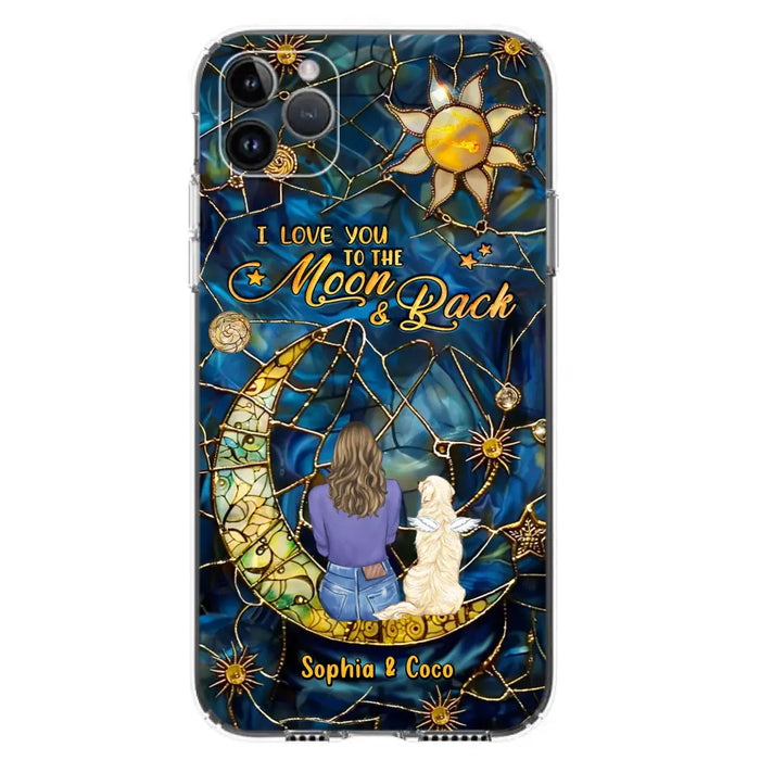 Custom Personalized Memorial Pet Phone Case - Memorial Gift Idea For Pet Lover - Case For iPhone/ Samsung - I Love You To The Moon & Back