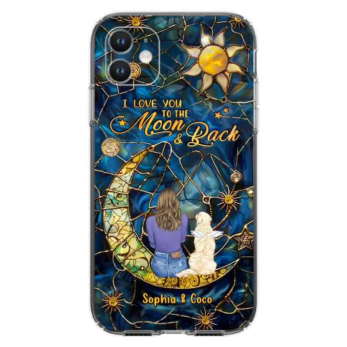 Custom Personalized Memorial Pet Phone Case - Memorial Gift Idea For Pet Lover - Case For iPhone/ Samsung - I Love You To The Moon & Back