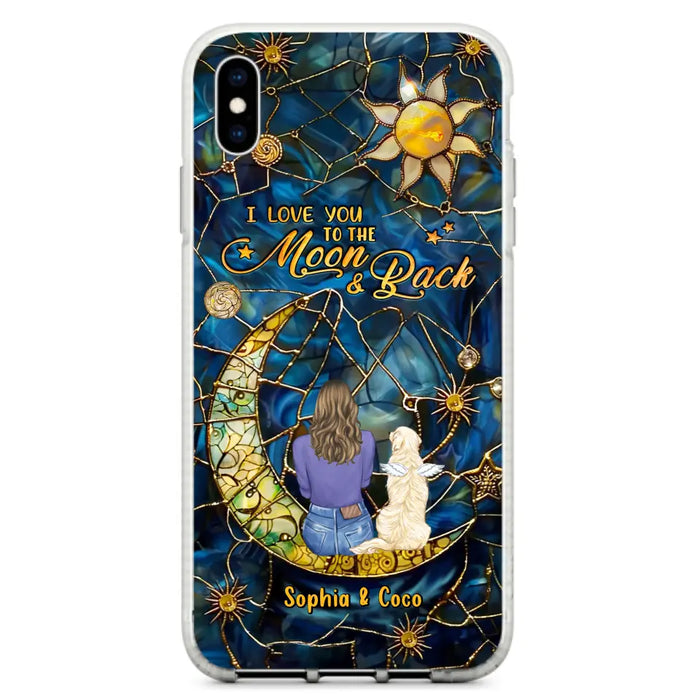 Custom Personalized Memorial Pet Phone Case - Memorial Gift Idea For Pet Lover - Case For iPhone/ Samsung - I Love You To The Moon & Back