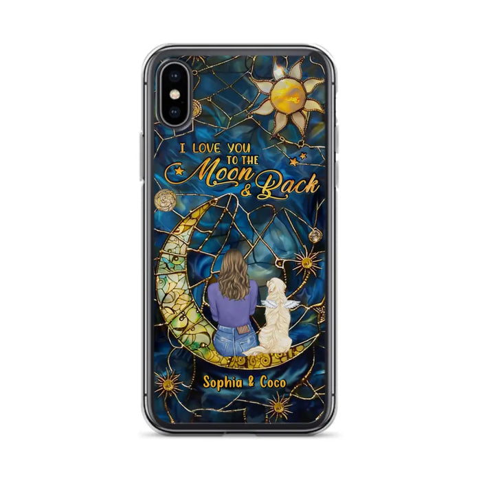 Custom Personalized Memorial Pet Phone Case - Memorial Gift Idea For Pet Lover - Case For iPhone/ Samsung - I Love You To The Moon & Back