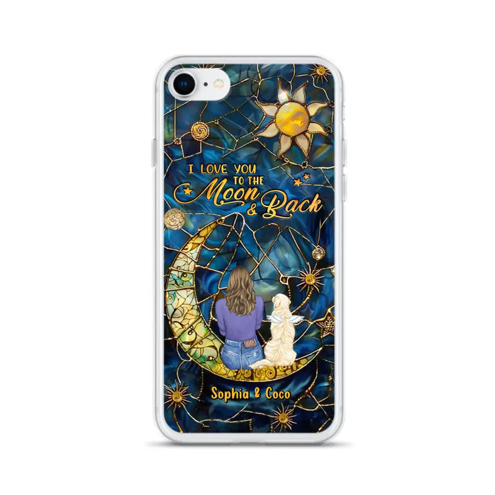 Custom Personalized Memorial Pet Phone Case - Memorial Gift Idea For Pet Lover - Case For iPhone/ Samsung - I Love You To The Moon & Back