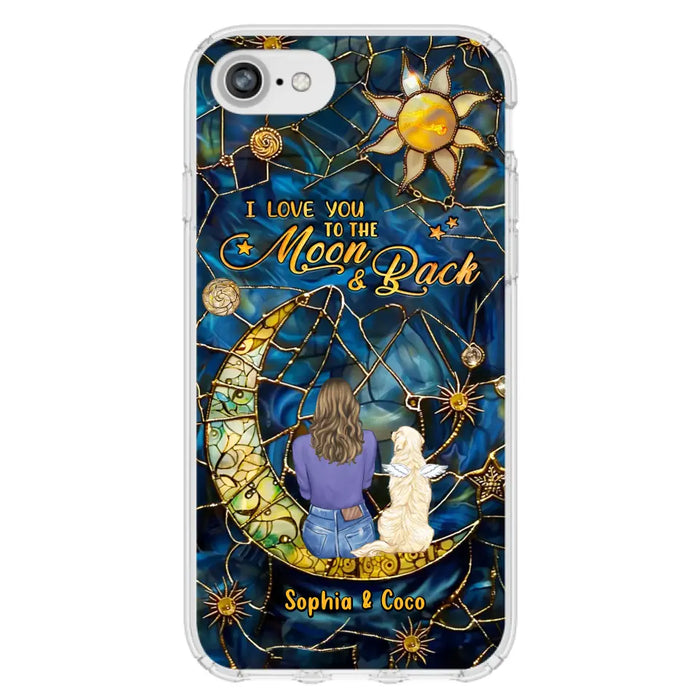 Custom Personalized Memorial Pet Phone Case - Memorial Gift Idea For Pet Lover - Case For iPhone/ Samsung - I Love You To The Moon & Back