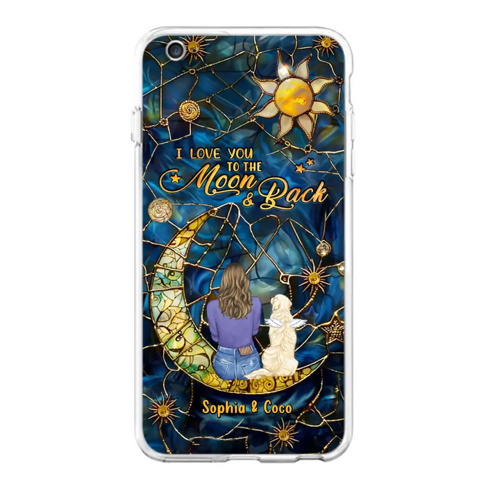 Custom Personalized Memorial Pet Phone Case - Memorial Gift Idea For Pet Lover - Case For iPhone/ Samsung - I Love You To The Moon & Back