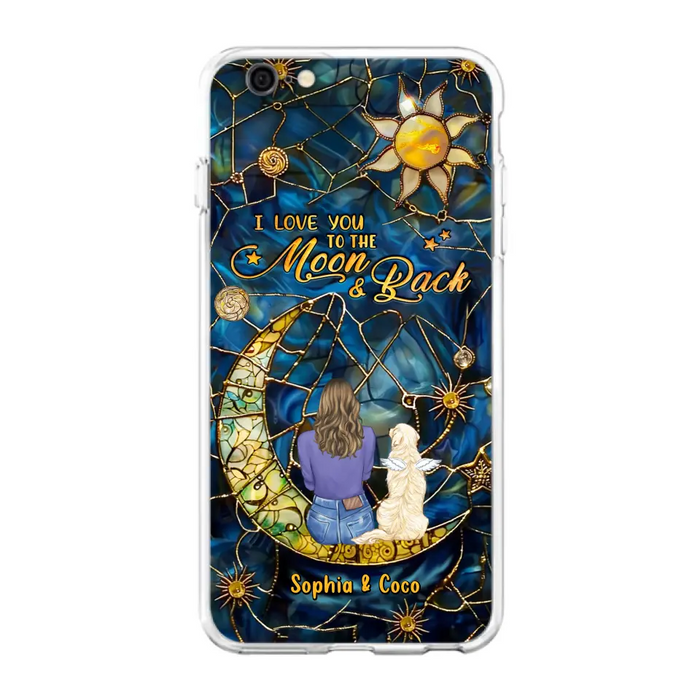 Custom Personalized Memorial Pet Phone Case - Memorial Gift Idea For Pet Lover - Case For iPhone/ Samsung - I Love You To The Moon & Back