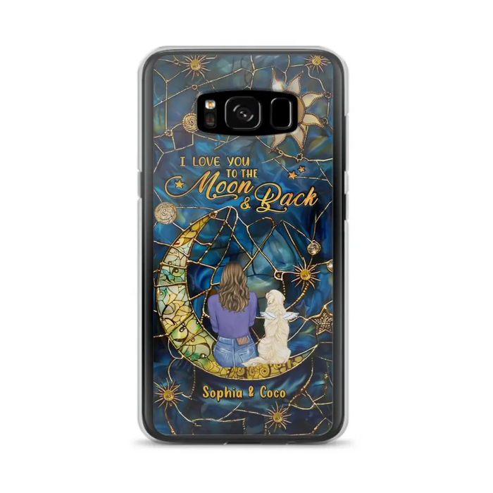 Custom Personalized Memorial Pet Phone Case - Memorial Gift Idea For Pet Lover - Case For iPhone/ Samsung - I Love You To The Moon & Back