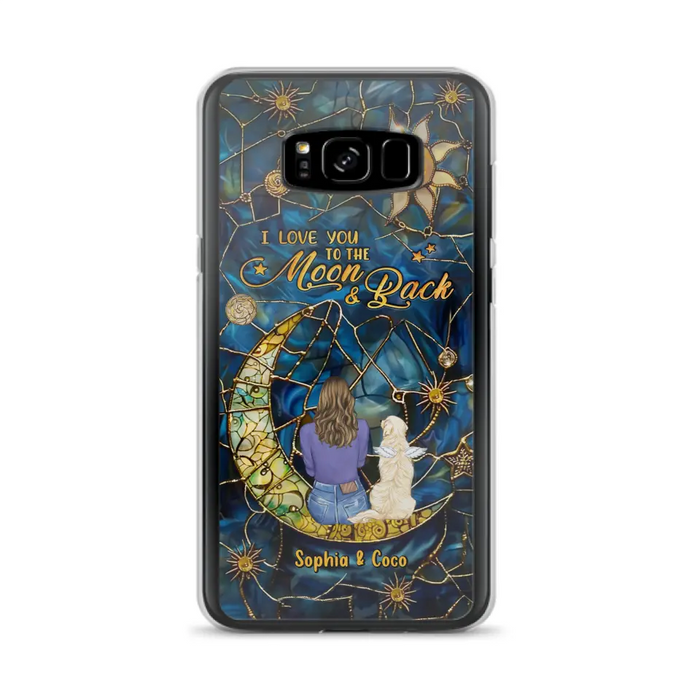 Custom Personalized Memorial Pet Phone Case - Memorial Gift Idea For Pet Lover - Case For iPhone/ Samsung - I Love You To The Moon & Back