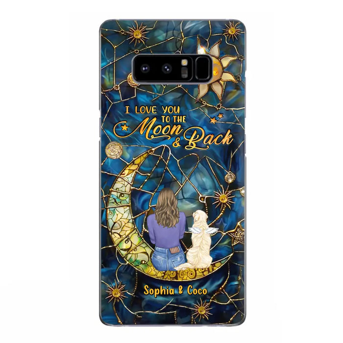 Custom Personalized Memorial Pet Phone Case - Memorial Gift Idea For Pet Lover - Case For iPhone/ Samsung - I Love You To The Moon & Back