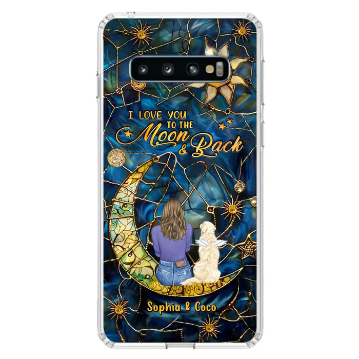 Custom Personalized Memorial Pet Phone Case - Memorial Gift Idea For Pet Lover - Case For iPhone/ Samsung - I Love You To The Moon & Back