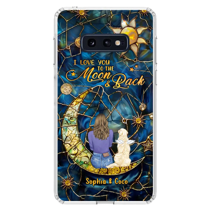 Custom Personalized Memorial Pet Phone Case - Memorial Gift Idea For Pet Lover - Case For iPhone/ Samsung - I Love You To The Moon & Back