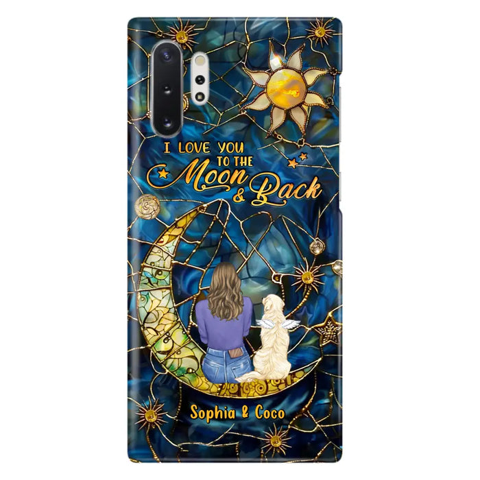 Custom Personalized Memorial Pet Phone Case - Memorial Gift Idea For Pet Lover - Case For iPhone/ Samsung - I Love You To The Moon & Back