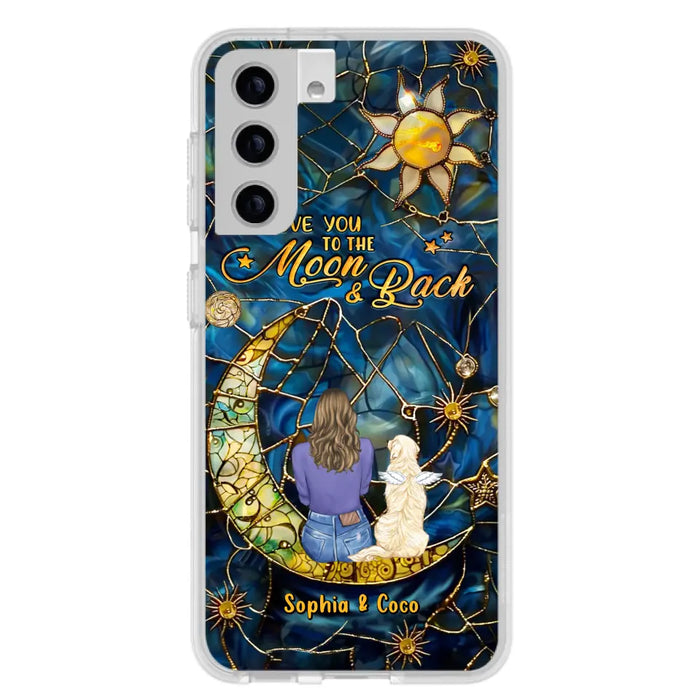 Custom Personalized Memorial Pet Phone Case - Memorial Gift Idea For Pet Lover - Case For iPhone/ Samsung - I Love You To The Moon & Back