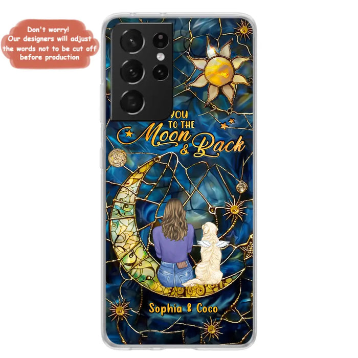 Custom Personalized Memorial Pet Phone Case - Memorial Gift Idea For Pet Lover - Case For iPhone/ Samsung - I Love You To The Moon & Back