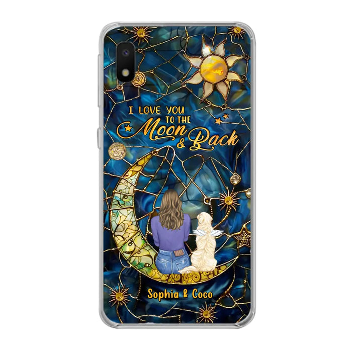 Custom Personalized Memorial Pet Phone Case - Memorial Gift Idea For Pet Lover - Case For iPhone/ Samsung - I Love You To The Moon & Back