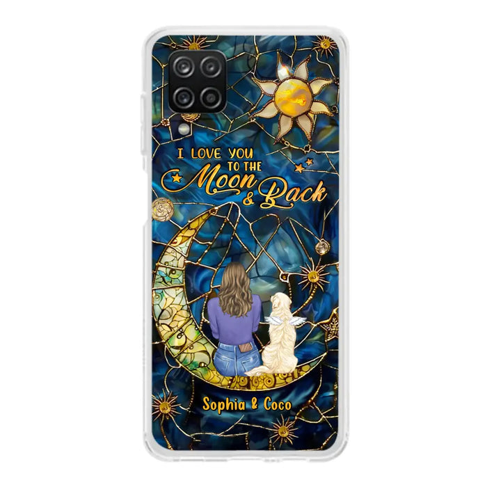 Custom Personalized Memorial Pet Phone Case - Memorial Gift Idea For Pet Lover - Case For iPhone/ Samsung - I Love You To The Moon & Back