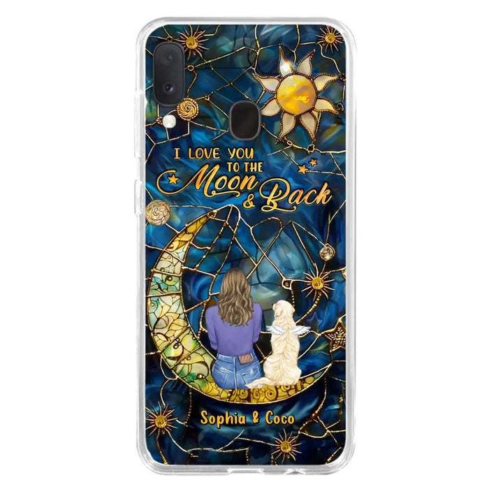 Custom Personalized Memorial Pet Phone Case - Memorial Gift Idea For Pet Lover - Case For iPhone/ Samsung - I Love You To The Moon & Back