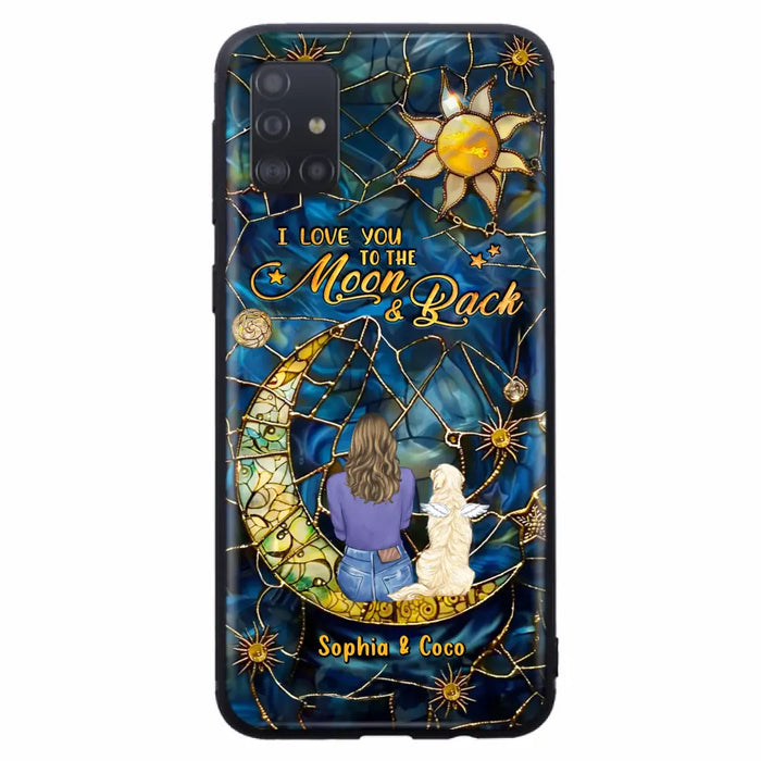 Custom Personalized Memorial Pet Phone Case - Memorial Gift Idea For Pet Lover - Case For iPhone/ Samsung - I Love You To The Moon & Back