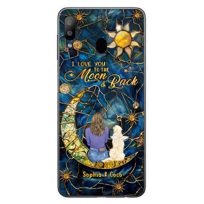 Custom Personalized Memorial Pet Phone Case - Memorial Gift Idea For Pet Lover - Case For iPhone/ Samsung - I Love You To The Moon & Back