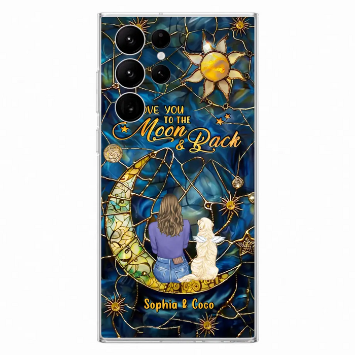 Custom Personalized Memorial Pet Phone Case - Memorial Gift Idea For Pet Lover - Case For iPhone/ Samsung - I Love You To The Moon & Back